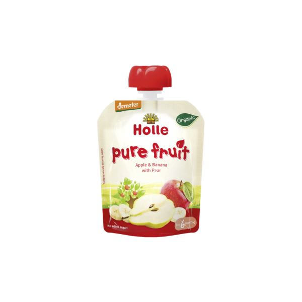 HOLLE POUCH APPLE & BANANA WITH PEAR 90G