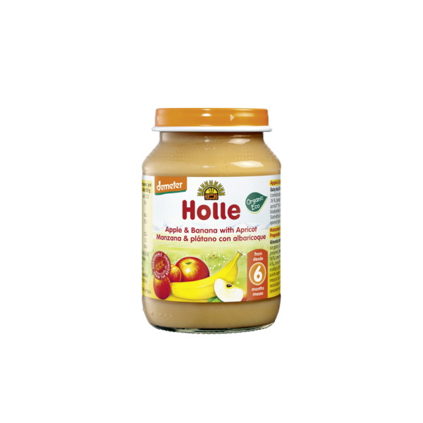 HOLLE APPLE & BANANA WITH APRICOT 190G