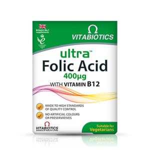 Ultra Folic Acid 400mcg + Vit B12 *60Tab