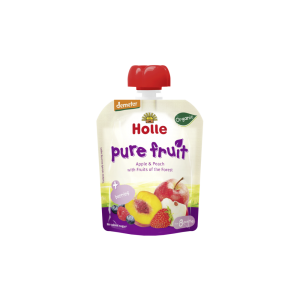 HOLLE POUCH APPLE, PEACH, FRUITS OF THE FOREST 90G