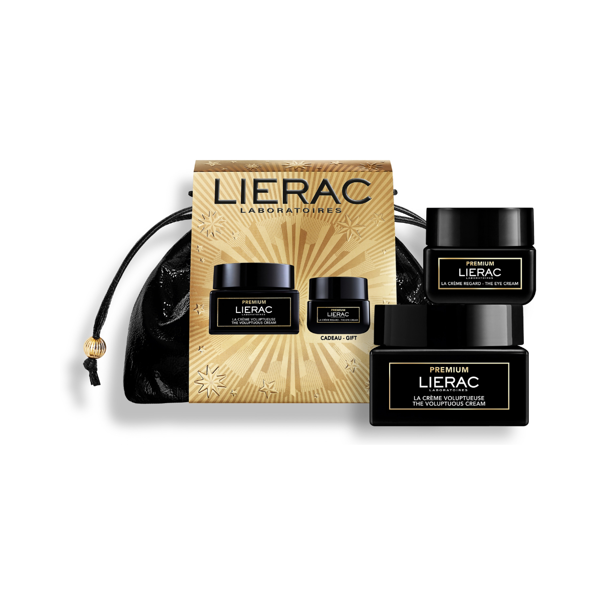 LIERAC XMAS SET PREMIUM VOLUPTUESE CREAM + EYE CREAM - set promocional